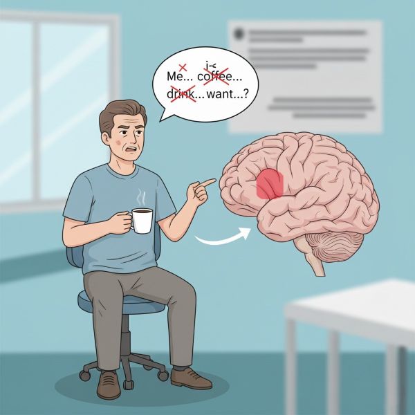 Location of Broca's area in the brain
