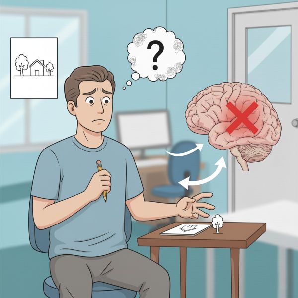 Example of allochiria in a drawing task