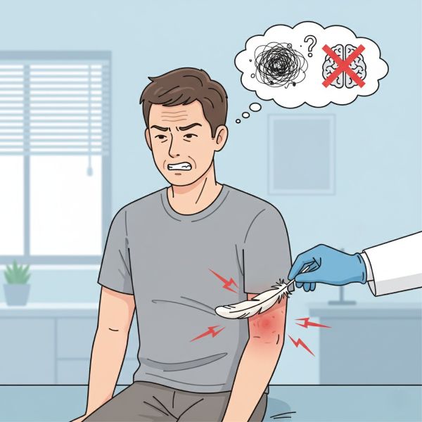 Illustration of allodynia