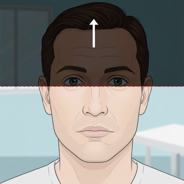 Superior altitudinal visual field defect