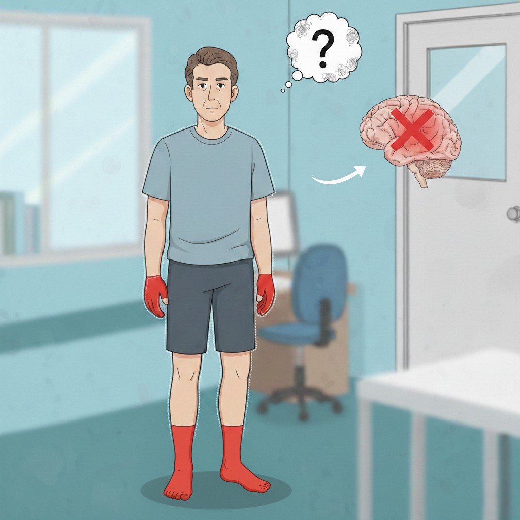 Glove-and-stocking pattern of sensory loss