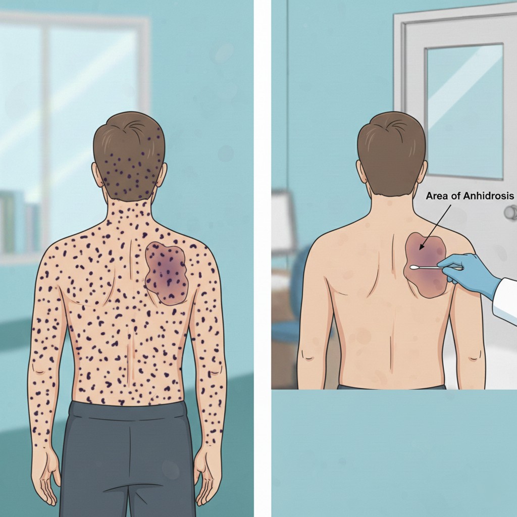 Clinical testing for anhidrosis