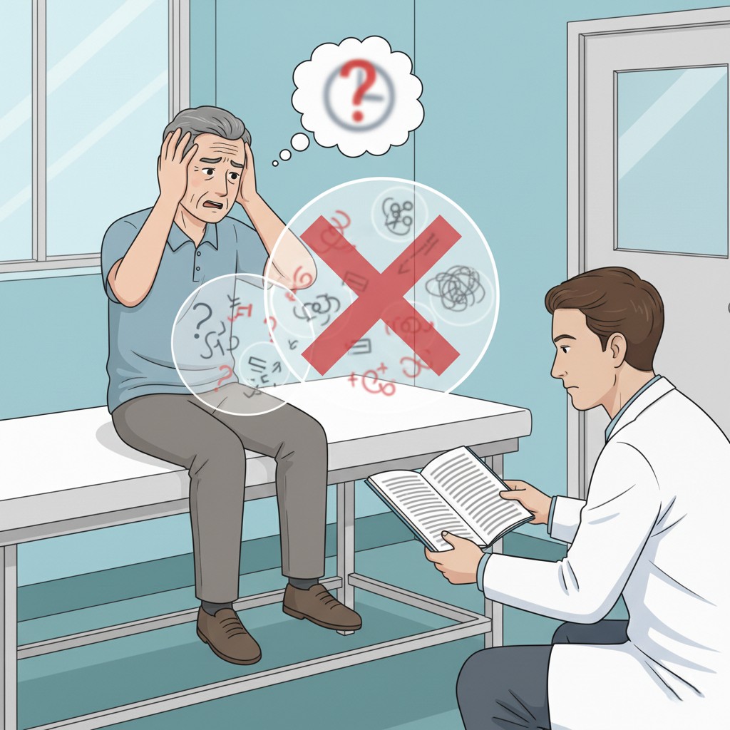 Patient experiencing distractibility and attention deficits typical of aprosexia
