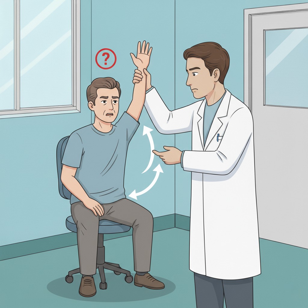 Clinical demonstration of the arm drop test