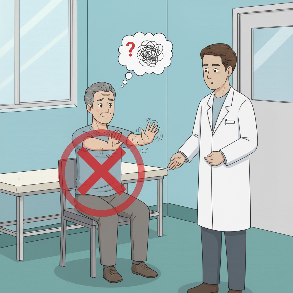 Clinical demonstration of asterixis in the hands