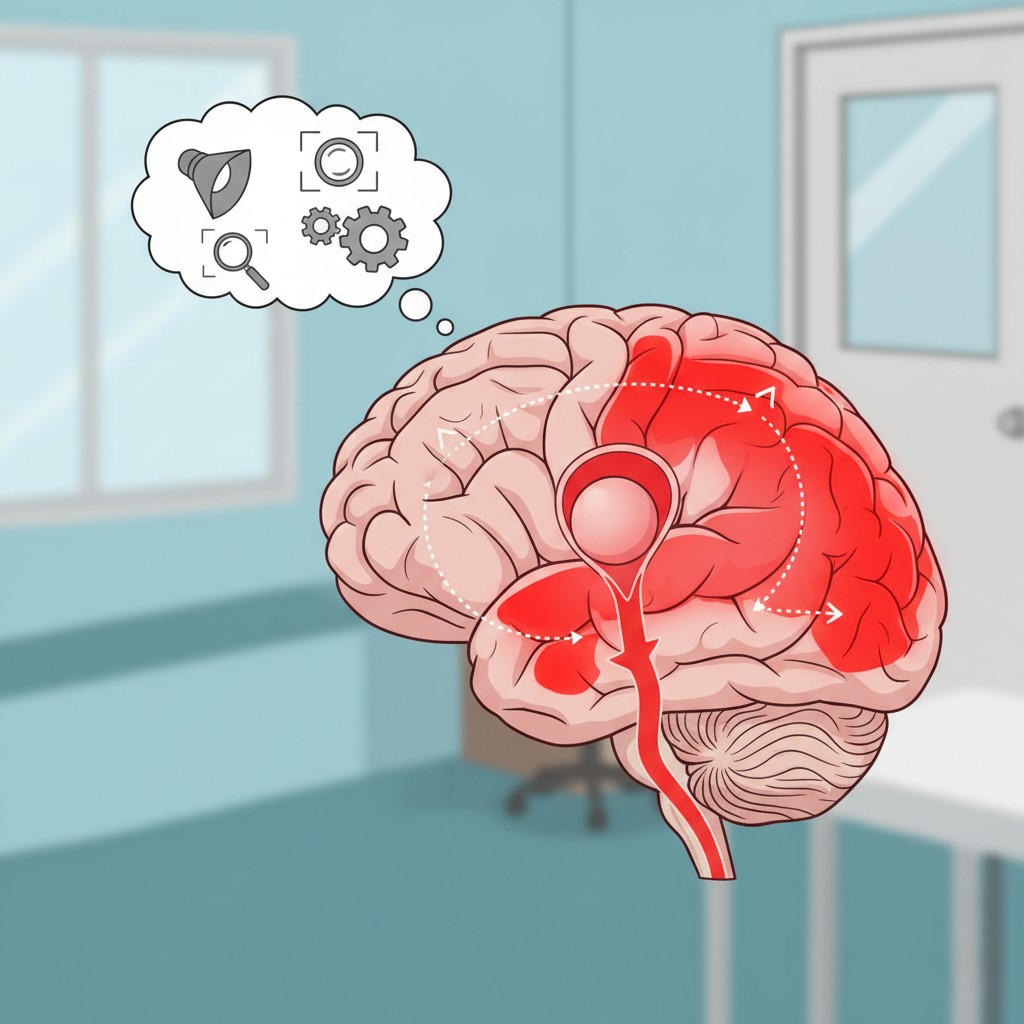 Brain map illustrating the fronto-parietal attention networks