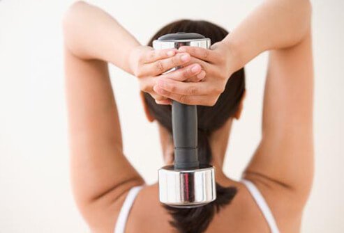 Photo of triceps exercise.
