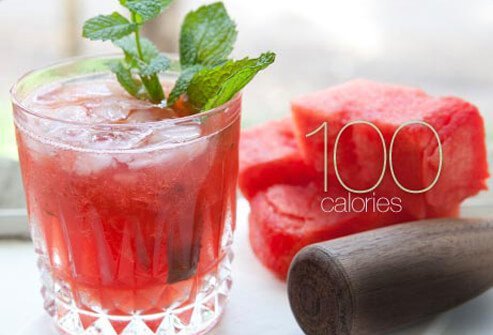 Photo of watermelon mojito.