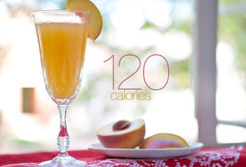 Photo of peach bellini.