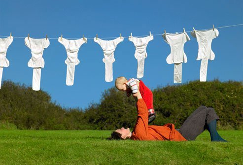 Cloth diapers and a high-efficiency washing machine are eco-friendly.
