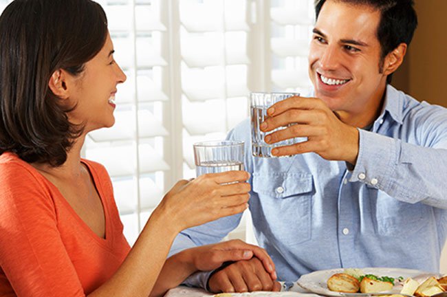 To control your eating, slow down. Chew slowly and drink water.