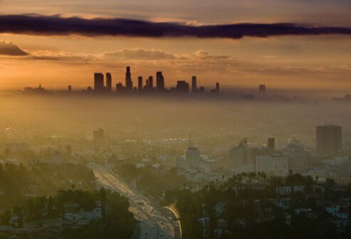 Photo of smog in Los Angeles.
