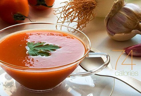 A cup of tomato soup.