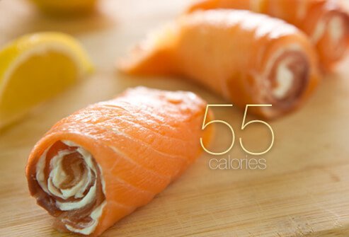 A smoked salmon pinwheel.