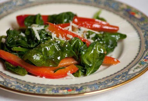 Photo of sauteed spinach.