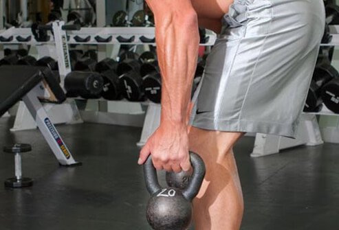A vigorous workout with a kettlebell -- a cast iron ball with a handle -- can burn 272 calories on average in just 20 minutes.