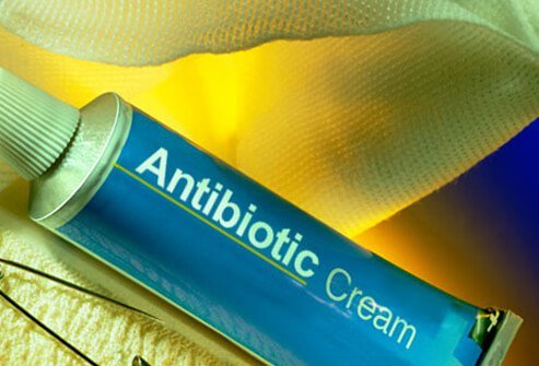 A tube of antibiotic cream.