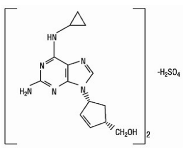 ZIAGEN® (abacavir)Structural Formula Illustration