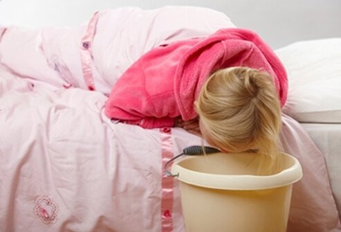 See the doctor if your child develops nausea or vomiting that lasts longer than 24 hours.