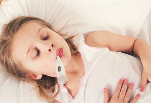 Fever is not always indicative of the potential seriousness of tummy problems.