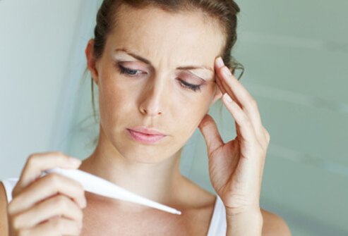 A fever with abdominal pain suggests inflammation.