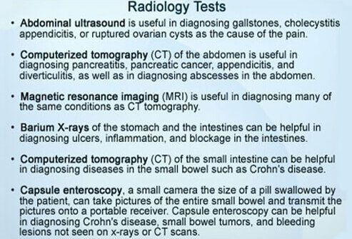 Imaging studies can help determine the cause of your stomachache.