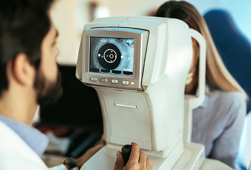 Aberrations of vision are apparent on a wavefront aberrometry test.