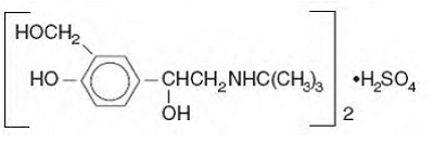 AccuNeb® (albuterol sulfate) Structural Formula Illustration