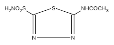 Acetazolamide structural formula illustration