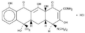 Achromycin V (tetracycline hydrochloride) Structural Formula Illustration