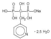 Actonel®
 (risedronate sodium with calcium carbonate) Structural Formula Illustration