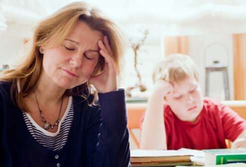 A mom is frustrated with her child's poor schoolwork.