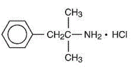 ADIPEX-P® (phentermine hydrochloride) Structural Formula Illustration