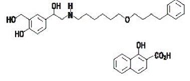 salmeterol
xinafoate - Structural Formula Illustration