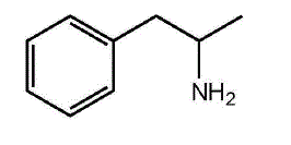 ADZENYS ER (amphetamine) Structural Formula Illustration