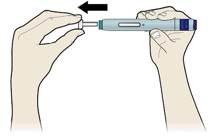 Inspect the AIMOVIG prefilled syringe - Illustration