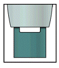 Place your finger on the plunger rod. Using slow and constant pressure, push the plunger rod all the way down until the prefilled syringe stops moving - Illustration