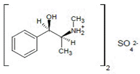 AKOVAZ (ephedrine sulfate) Structural Formula Illustration