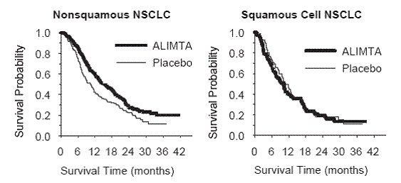 Kaplan-Meier Curves for Overall Survival in
Squamous NSCLC in Study JMDB  - Illustration