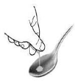 Without food onto a spoon - Illustration