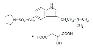 AXERTR® (almotriptan malate) Structural Formula Illustration