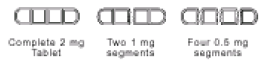 XANAX® tablets - Structural Formula Illustration 2