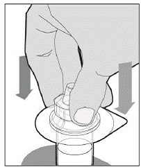 Push the adapter straight down - illustration