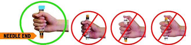 Holding the ALSUMA Auto-Injector -  Illustration