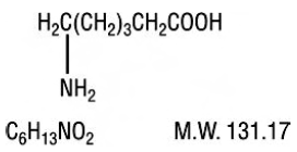  AMICAR® (aminocaproic acid)  Structural Formula Illustration