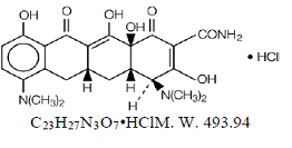 AMZEEQ™ (minocycline) Structural Formula - Illustration