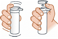 Shake the can well. Place thumb under tab
above nozzle and lift up to remove the cap from the AMZEEQ foam can - Illustration