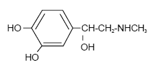 Epinephrine  structural formula illustration