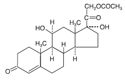 Hydrocortisone acetate Structural Formula Illustration