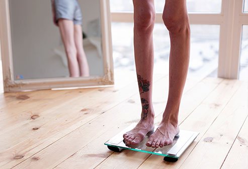 Anorexia, is an eating disorder characterized by extreme weight loss. Behavioral and phyical signs include obsessing about weight, weight gain fears, eating only low-calorie foods, distorted body image, excessive exercising, feeling exhausted, dizzy, bloated, constipated, cold, irritable, distracted and unable to concentrate.
